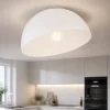 Plafoniere Moderne-Selezionato da Mazzolaluce Plafoniera moderna cupola inclinata bianca 30 cm da soffitto