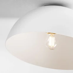 Plafoniere Moderne-Selezionato da Mazzolaluce Plafoniera moderna cupola inclinata bianca 30 cm da soffitto
