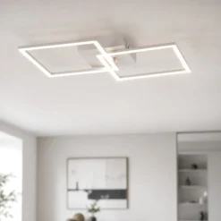 Plafoniere Moderne-Selezionato da Mazzolaluce Plafoniera moderna da salotto led 4000k orientabile bianca