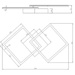 Plafoniere Moderne-Selezionato da Mazzolaluce Plafoniera moderna da salotto led 4000k orientabile bianca