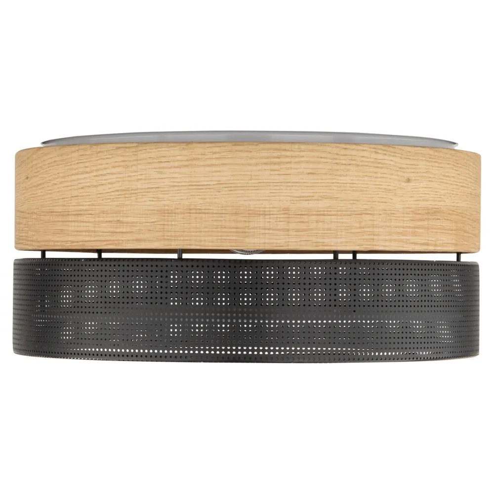 Plafoniere Moderne-Selezionato da Mazzolaluce Plafoniera moderna da soffitto quercia nero per soggiorno