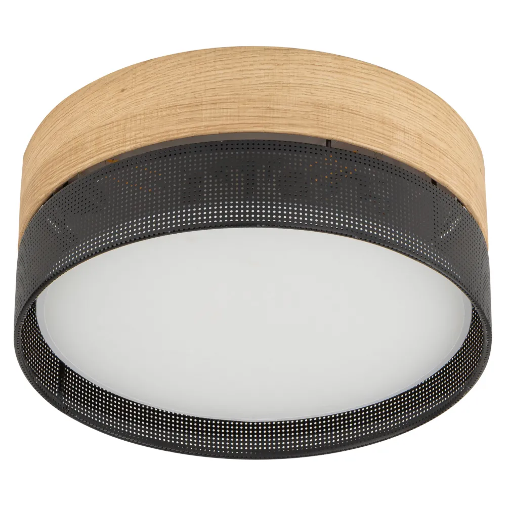 Plafoniere Moderne-Selezionato da Mazzolaluce Plafoniera moderna da soffitto quercia nero per soggiorno