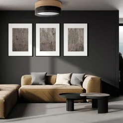 Plafoniere Moderne-Selezionato da Mazzolaluce Plafoniera moderna da soffitto quercia nero per soggiorno