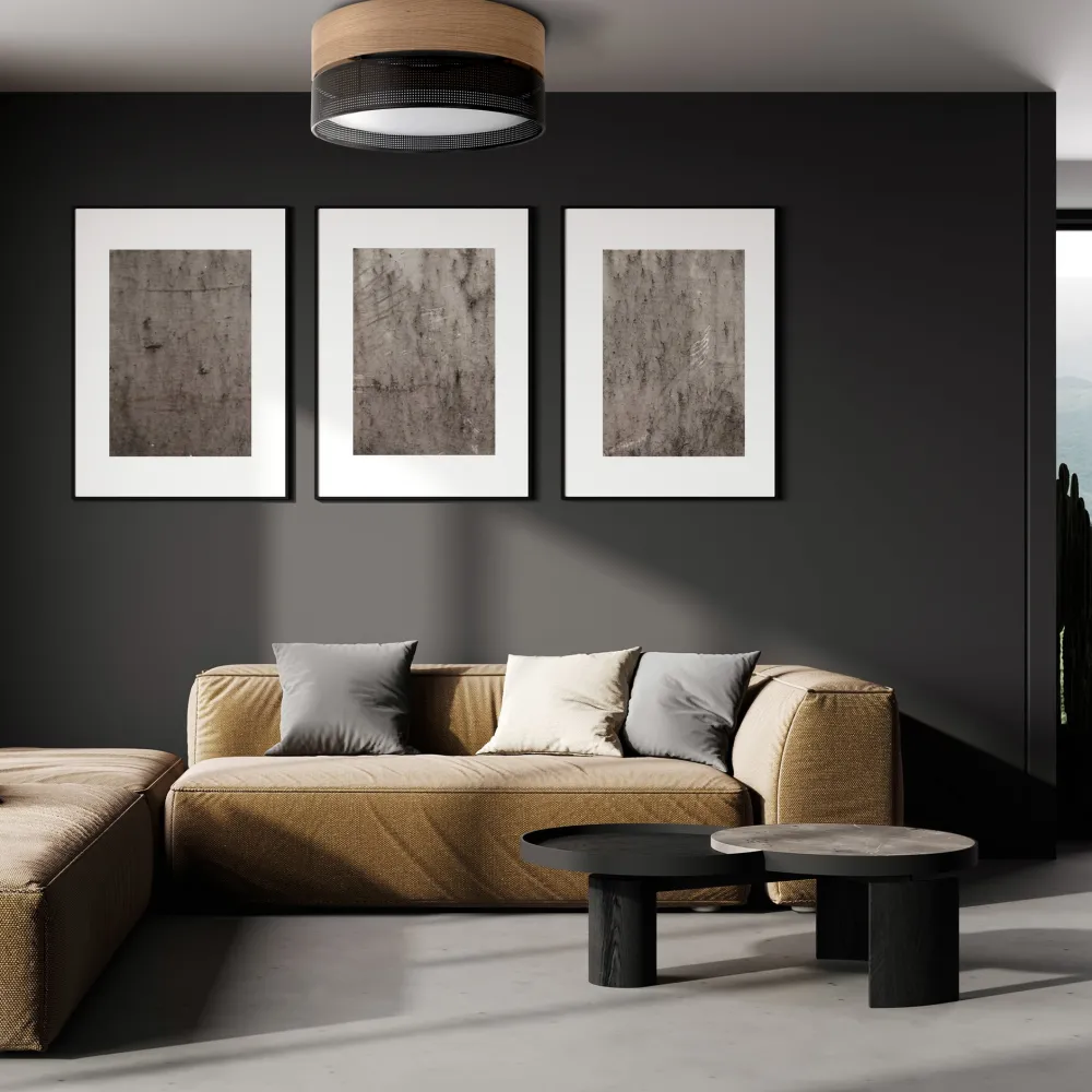Plafoniere Moderne-Selezionato da Mazzolaluce Plafoniera moderna da soffitto quercia nero per soggiorno