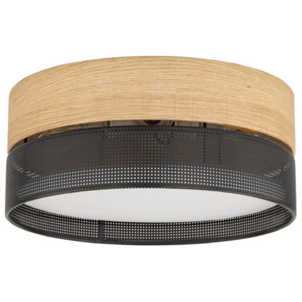 Plafoniere Moderne-Selezionato da Mazzolaluce Plafoniera moderna da soffitto quercia nero per soggiorno