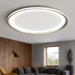 Plafoniere Moderne-Perenz Illuminazione Plafoniera moderna da soffitto led 66w 3000k edge grigio titanio perenz
