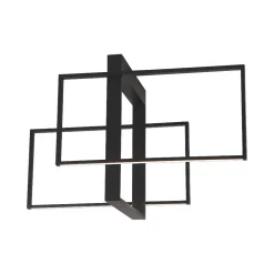 Plafoniere Moderne-Selezionato da Mazzolaluce Plafoniera moderna design geometrico nera led 3000k