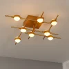 Plafoniere Moderne-Selezionato da Mazzolaluce Plafoniera moderna design minimal oro led 3000k