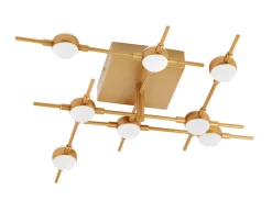 Plafoniere Moderne-Selezionato da Mazzolaluce Plafoniera moderna design minimal oro led 3000k