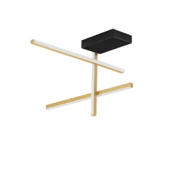Plafoniere Moderne-Selezionato da Mazzolaluce Plafoniera moderna design nero oro led 26w 3200k