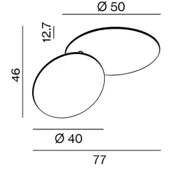 Plafoniere Moderne-Perenz Illuminazione Plafoniera moderna drum oro nero led 43w 3000k perenz