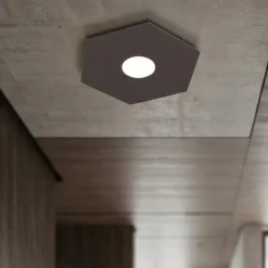 Plafoniere Moderne-Top Light Plafoniera moderna esagonale marrone hexagon