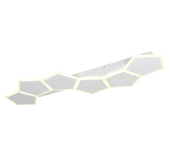 Plafoniere Moderne-Selezionato da Mazzolaluce Plafoniera moderna esagoni bianca led dimmerabile con telecomando
