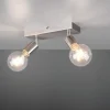 Plafoniere Moderne-Selezionato da Mazzolaluce Plafoniera moderna 2 faretti orientabili colore argento