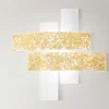 Plafoniere Moderne-Gea Luce Plafoniera moderna lara vetri bianco oro