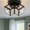 Plafoniere Moderne-Selezionato da Mazzolaluce Plafoniera moderna geometrica led 3000k dimmerabile cubi neri