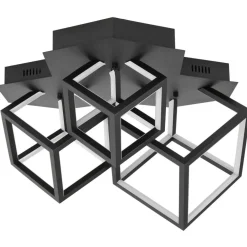 Plafoniere Moderne-Selezionato da Mazzolaluce Plafoniera moderna geometrica led 3000k dimmerabile cubi neri