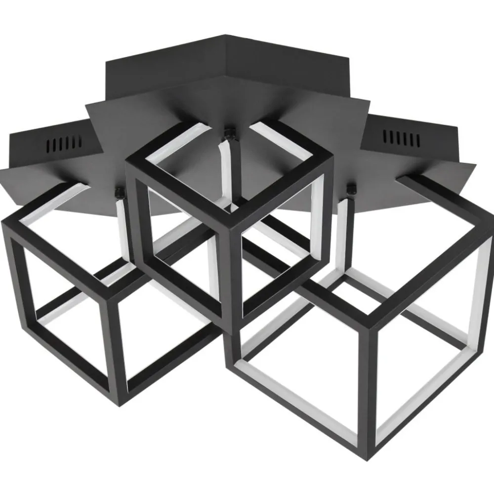 Plafoniere Moderne-Selezionato da Mazzolaluce Plafoniera moderna geometrica led 3000k dimmerabile cubi neri