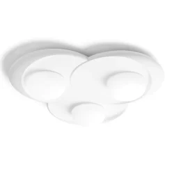 Plafoniere Moderne-Sforzin Illuminazione Plafoniera moderna gesso pitturabile bianca sforzin pitane