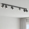 Plafoniere Moderne-Selezionato da Mazzolaluce Plafoniera moderna grigia con faretti orientabili