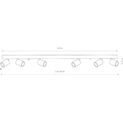 Plafoniere Moderne-Selezionato da Mazzolaluce Plafoniera moderna grigio con 6 spot orientabili
