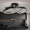 Plafoniere Moderne-Selezionato da Mazzolaluce Plafoniera moderna intreccio nero per cucina led 47w 2700k 3000k 4000k