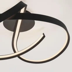 Plafoniere Moderne-Selezionato da Mazzolaluce Plafoniera moderna intreccio nero per cucina led 47w 2700k 3000k 4000k