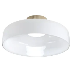 Plafoniere Moderne-Fabas Luce Plafoniera moderna in vetro bianco led 2700k 3000k 4000k fabas lunar