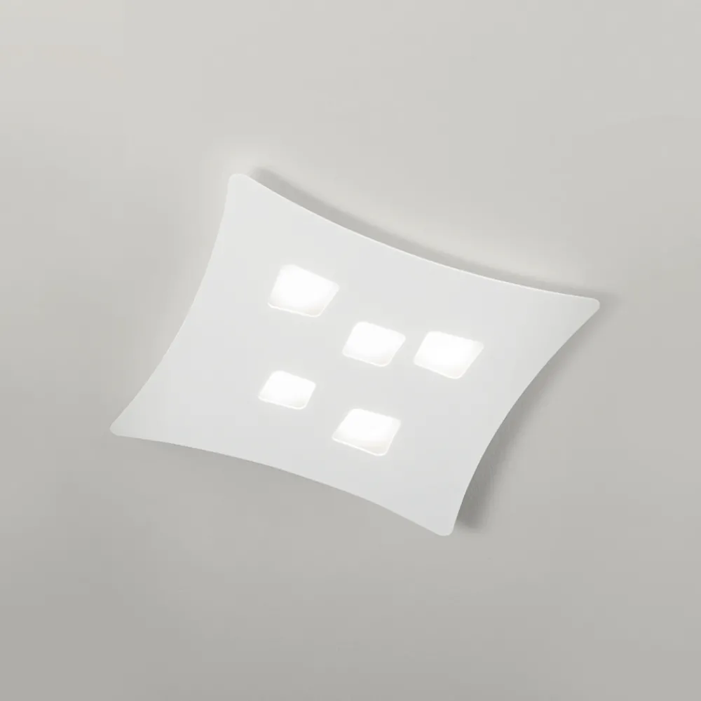 Plafoniere Moderne-Gea Luce Plafoniera moderna isotta bianca