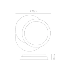 Plafoniere Moderne-Vivida International Plafoniera moderna led cct dimmerabile 79 cm vivida trinity