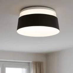 Plafoniere Moderne-Stilnovo Plafoniera moderna led dimmerabile 36w 3000k nera oxygen