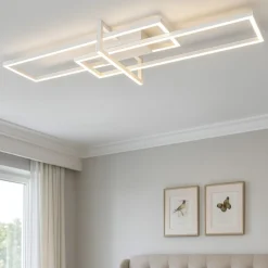 Plafoniere Moderne-Selezionato da Mazzolaluce Plafoniera moderna led dimmerabile 4000k 34w bianca