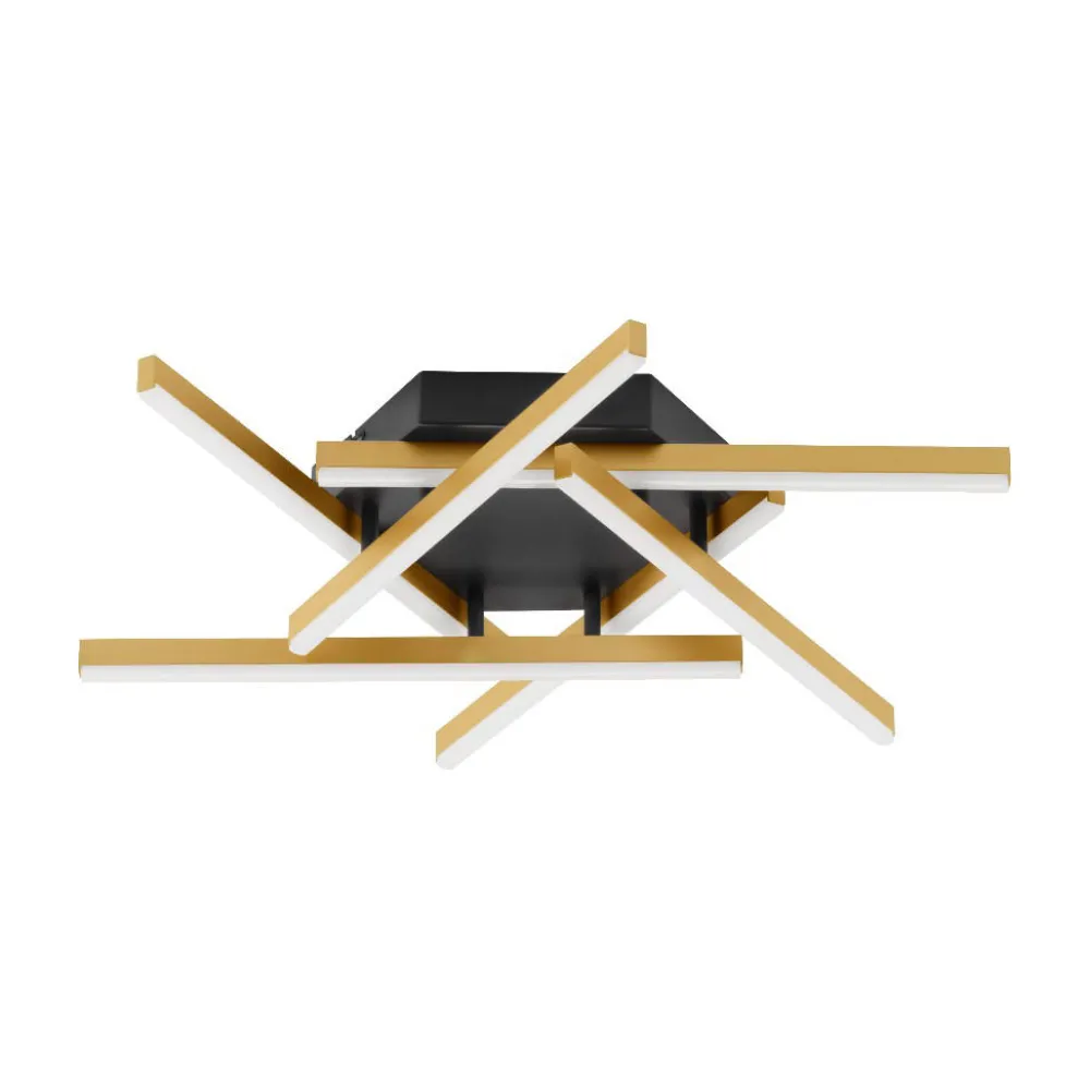Plafoniere Moderne-Selezionato da Mazzolaluce Plafoniera moderna led 3000k dimmerabile oro spazzolato