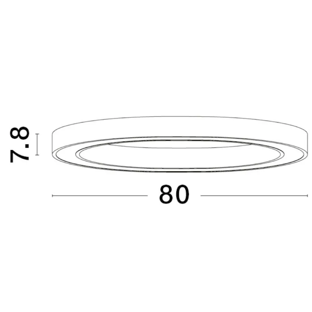 Lampadari Moderni-Selezionato da Mazzolaluce Plafoniera moderna led 3000k dimmerabile cerchio bianco 80 cm
