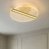 Plafoniere Moderne-Selezionato da Mazzolaluce Plafoniera moderna led tonda ottono led 3000k