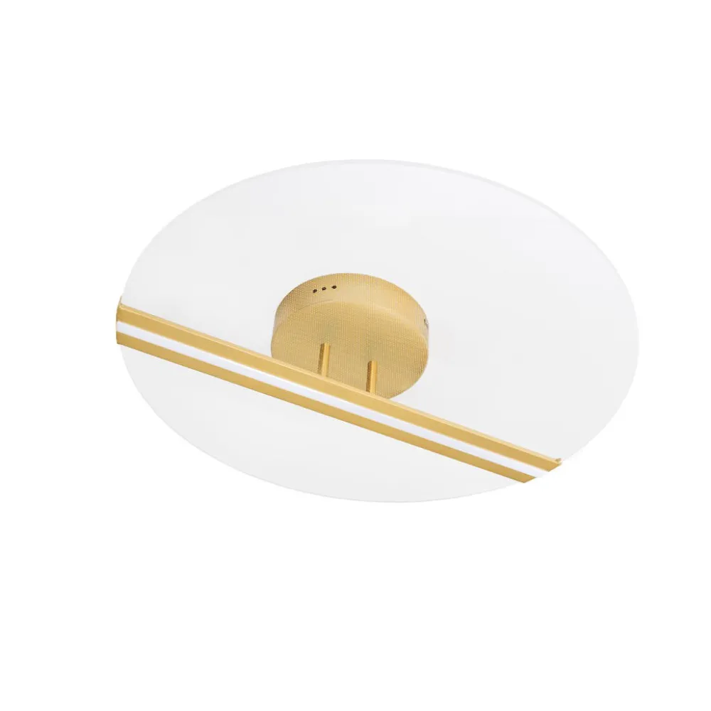 Plafoniere Moderne-Selezionato da Mazzolaluce Plafoniera moderna led tonda ottono led 3000k