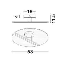 Plafoniere Moderne-Selezionato da Mazzolaluce Plafoniera moderna led tonda ottono led 3000k
