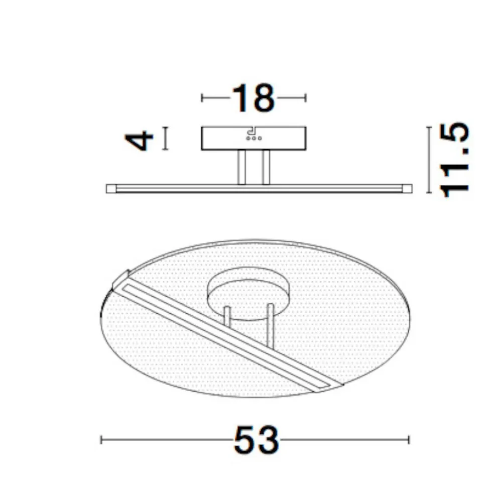Plafoniere Moderne-Selezionato da Mazzolaluce Plafoniera moderna led tonda ottono led 3000k