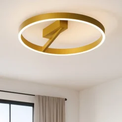 Plafoniere Moderne-Gea Luce Plafoniera moderna led 60w 3000k criseide oro