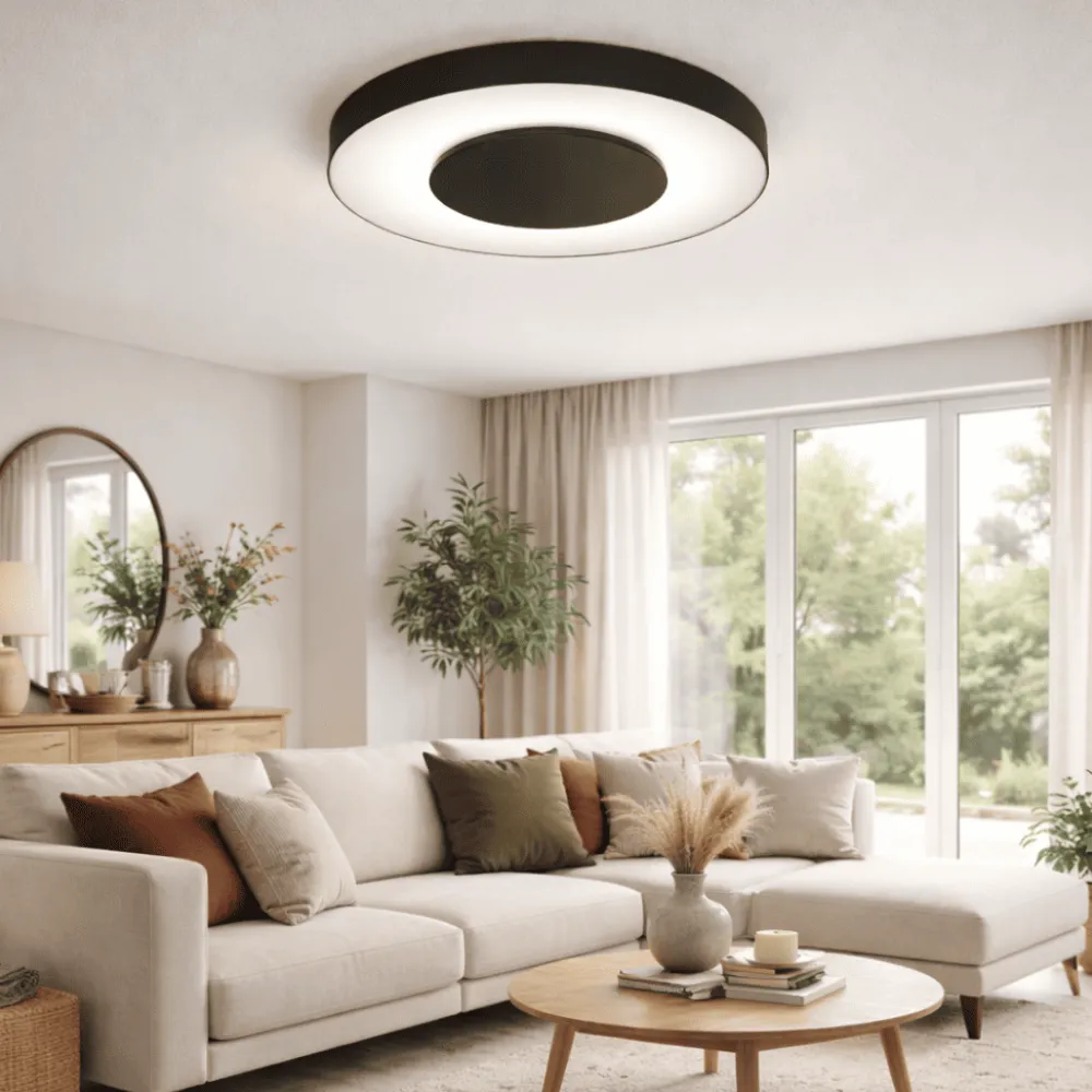 Plafoniere Moderne-Vivida International Plafoniera moderna led 24w 3000k 4000k aurea vivida nera