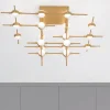 Plafoniere Moderne-Selezionato da Mazzolaluce Plafoniera moderna led 51w 3000k oro triac dimmerable