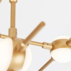 Plafoniere Moderne-Selezionato da Mazzolaluce Plafoniera moderna led 51w 3000k oro triac dimmerable