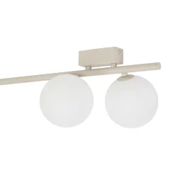 Plafoniere Moderne-Selezionato da Mazzolaluce Plafoniera moderna lunga 200 cm da soffitto colore champagne per soggiorno