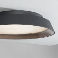 Plafoniere Moderne-Selezionato da Mazzolaluce Plafoniera moderna nera e marrone led 3000k dimmerabile