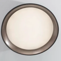 Plafoniere Moderne-Selezionato da Mazzolaluce Plafoniera moderna nera e marrone led 3000k dimmerabile