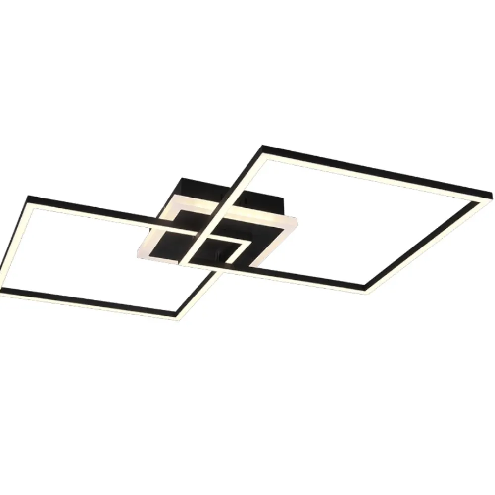 Plafoniere Moderne-Selezionato da Mazzolaluce Plafoniera moderna nera led 3000k rgb dimmerabile