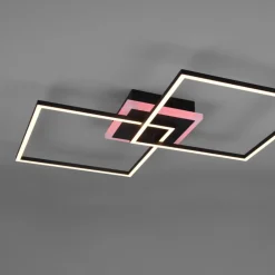 Plafoniere Moderne-Selezionato da Mazzolaluce Plafoniera moderna nera led 3000k rgb dimmerabile