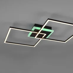 Plafoniere Moderne-Selezionato da Mazzolaluce Plafoniera moderna nera led 3000k rgb dimmerabile