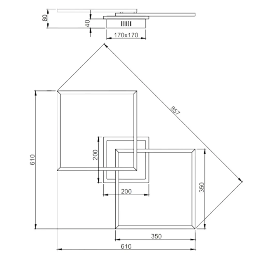 Plafoniere Moderne-Selezionato da Mazzolaluce Plafoniera moderna nera led 3000k rgb dimmerabile
