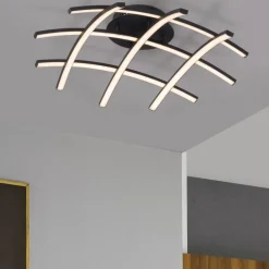 Plafoniere Moderne-Selezionato da Mazzolaluce Plafoniera moderna nera led 3000k dimmerabile per soggiorno